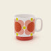 Orla Kiely Home 149236 Atomic Flower Bubblegum/Basil 2 Mugs