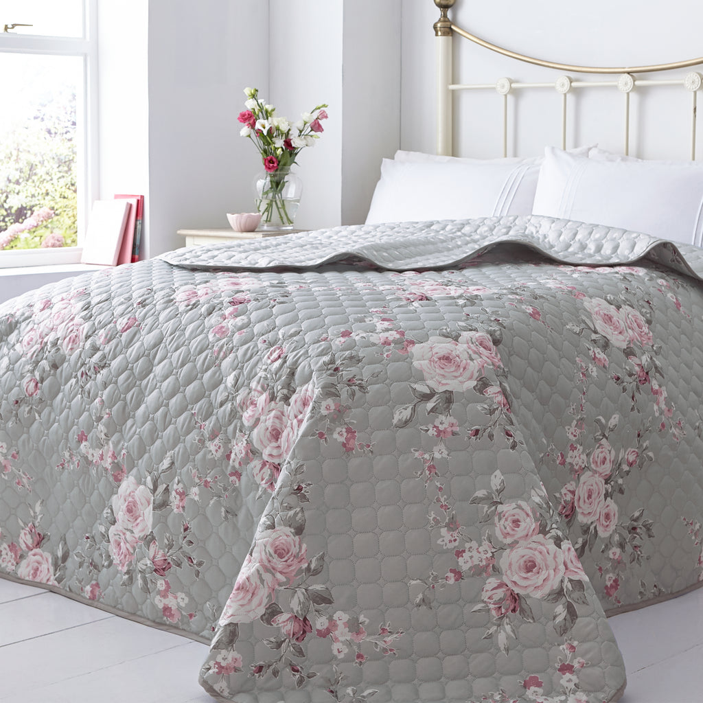 Catherine Lansfield Canterbury Grey Duvet Set