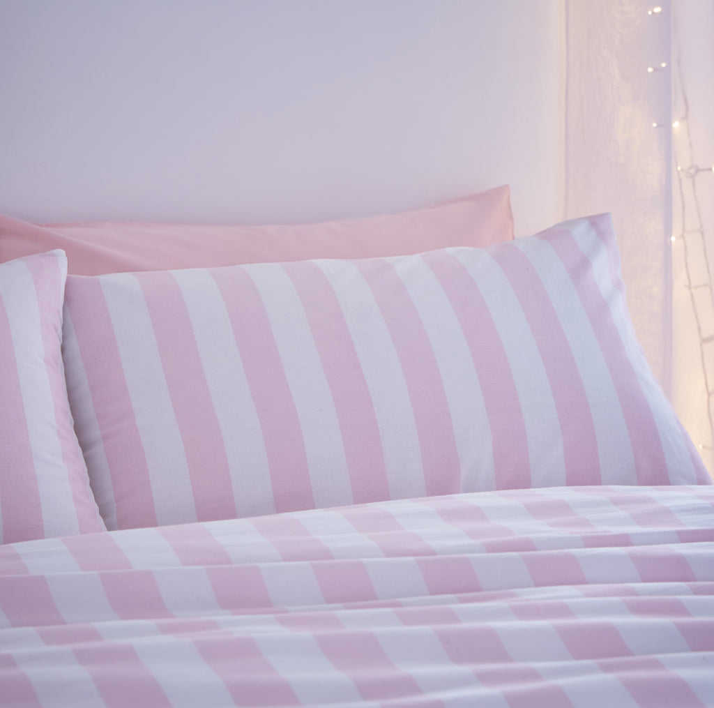 SASSY B_ Stripe Tease Pink/White Bedding