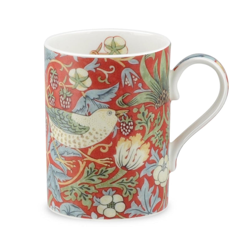Morris & Co Strawberry Thief Crimson/Slate Mug