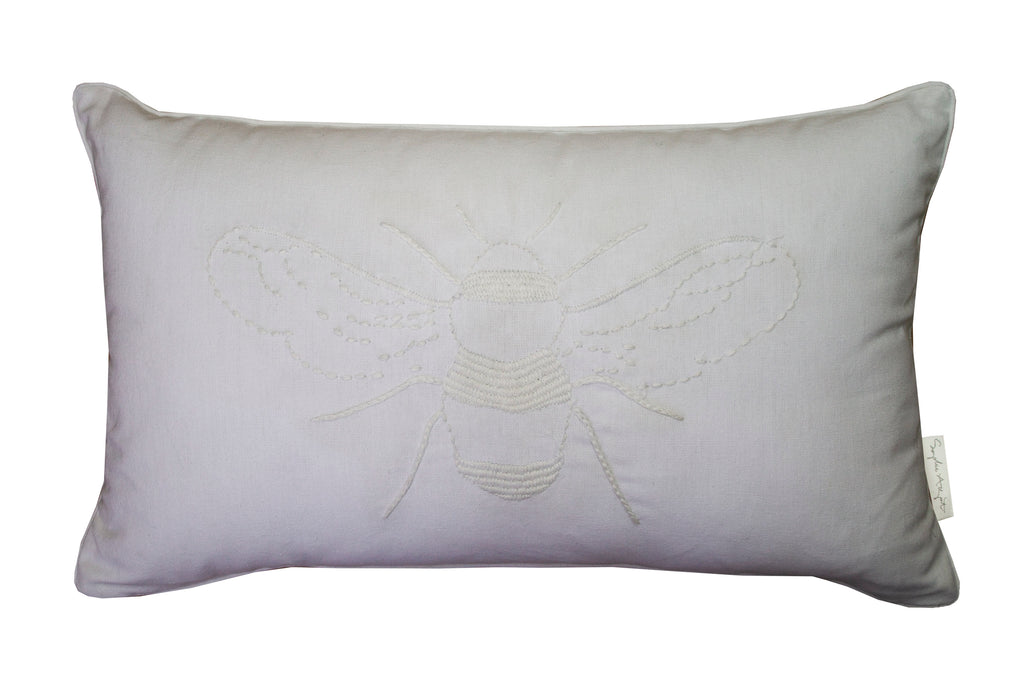 Sophie Allport Bee White 30cm x50cm Feather Filled Cushion