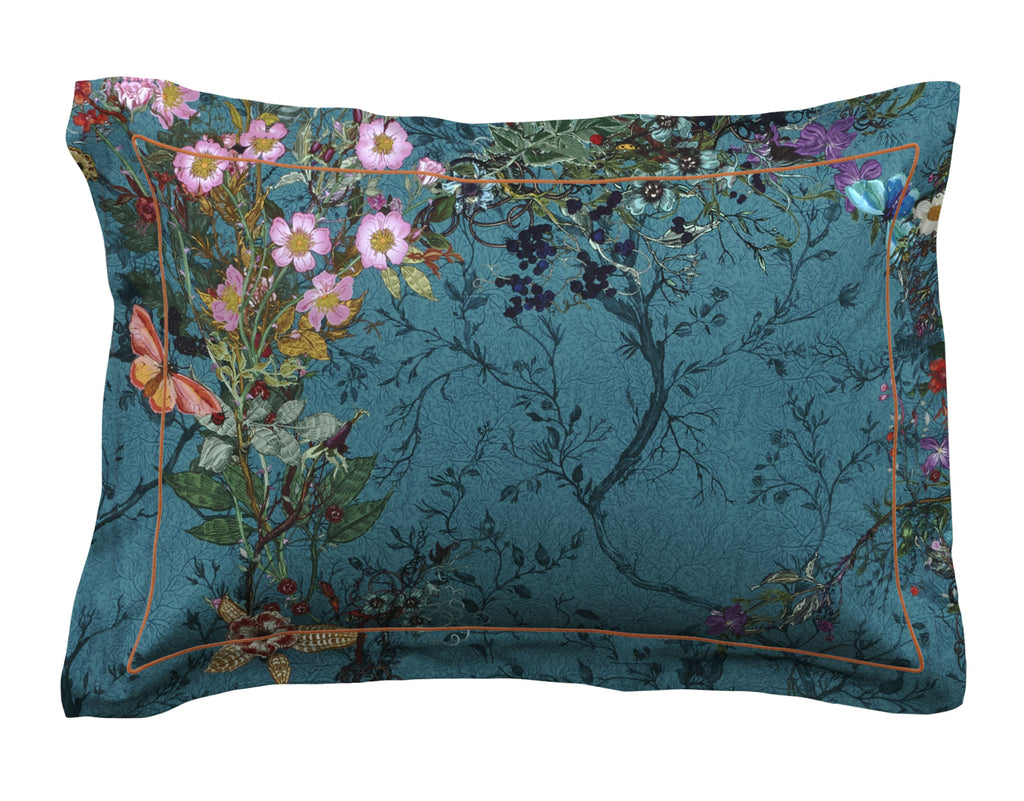 Timorous Beasties Bloomsbury Garden Teal Quilt Set