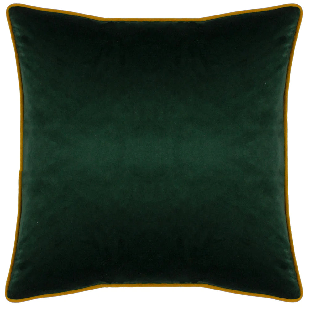 Evans Lichfield Chatsworth Artichoke Velvet Piped 50cm x 50cm Cushion
