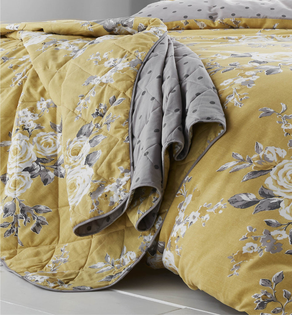 Catherine Lansfield Canterbury Ochre Bedding