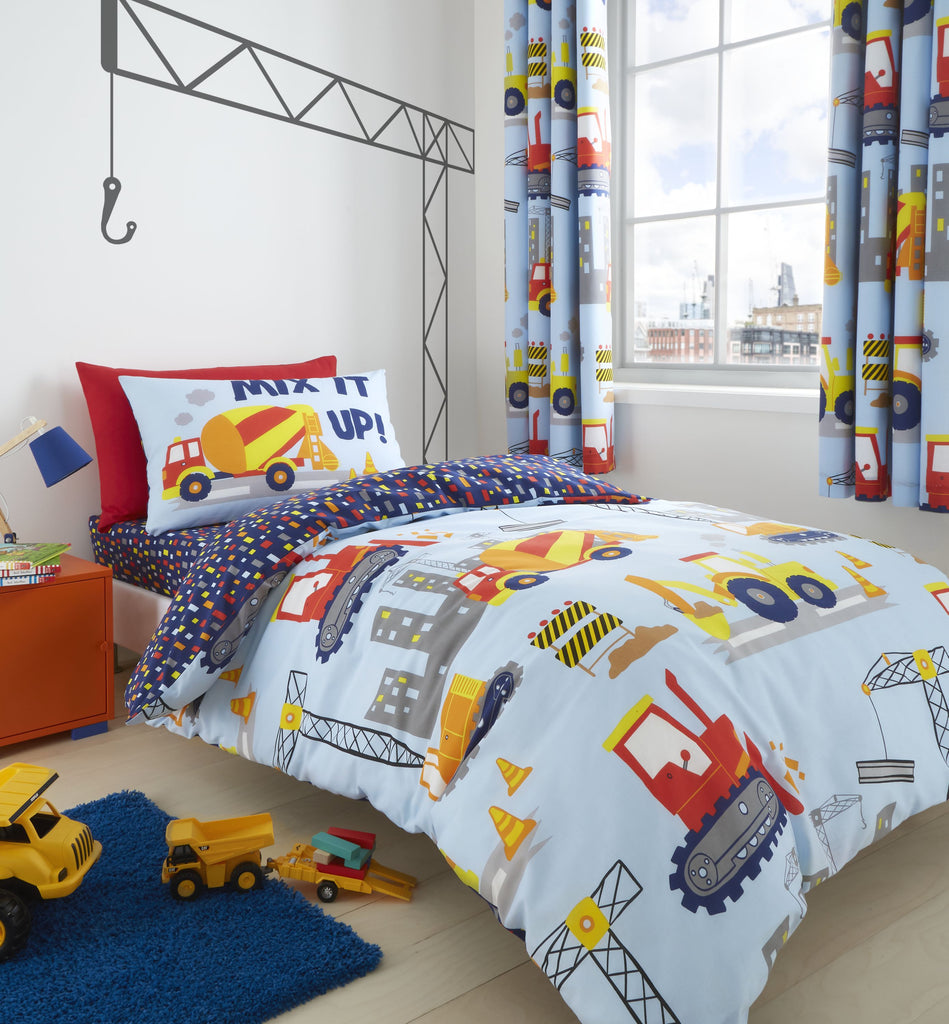 Catherine Lansfield Kids Construction Blue Bedding