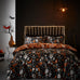 Bedlam Halloween Day of the Dead Black/Orange Bedding