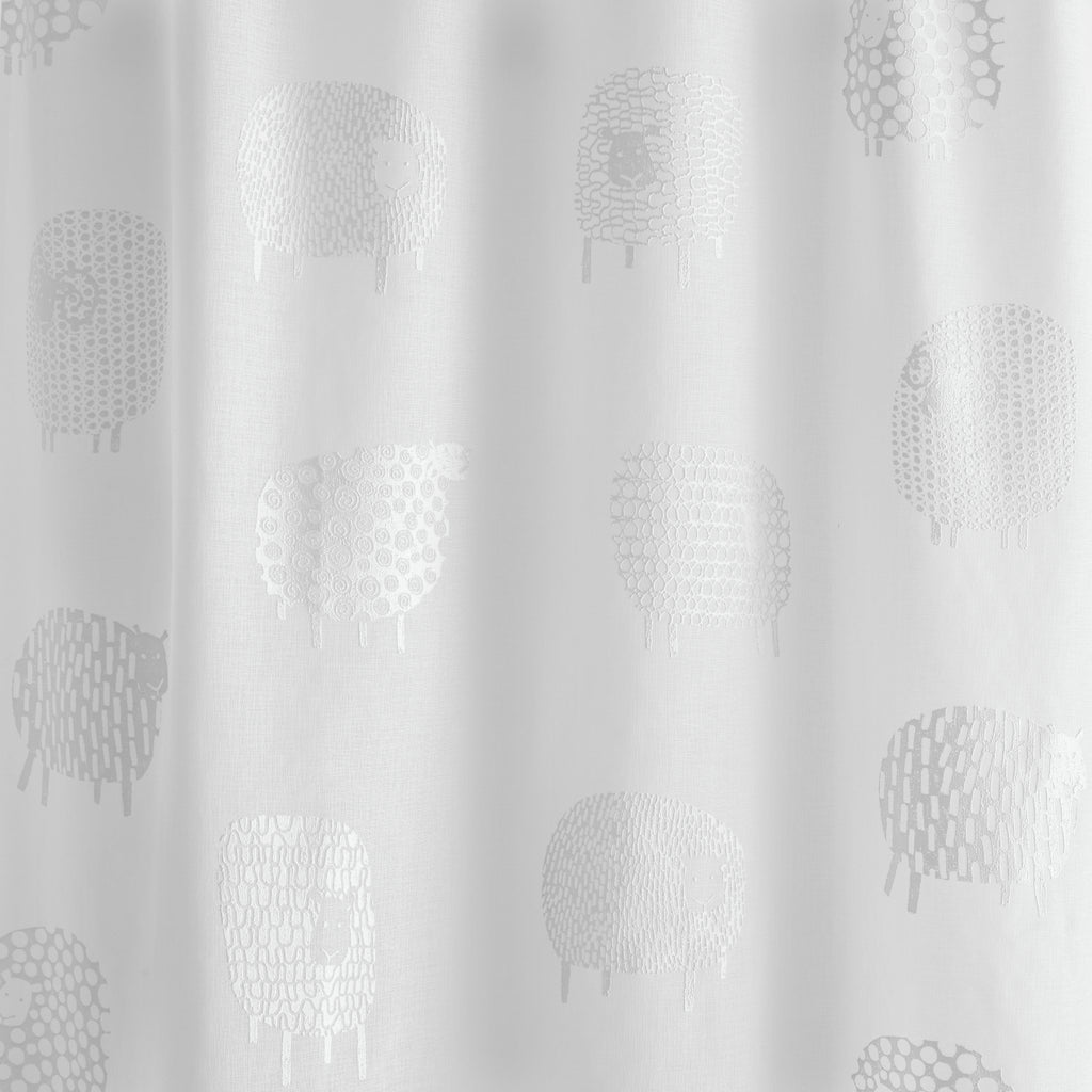 Fusion Dotty Sheep White Voile Panel
