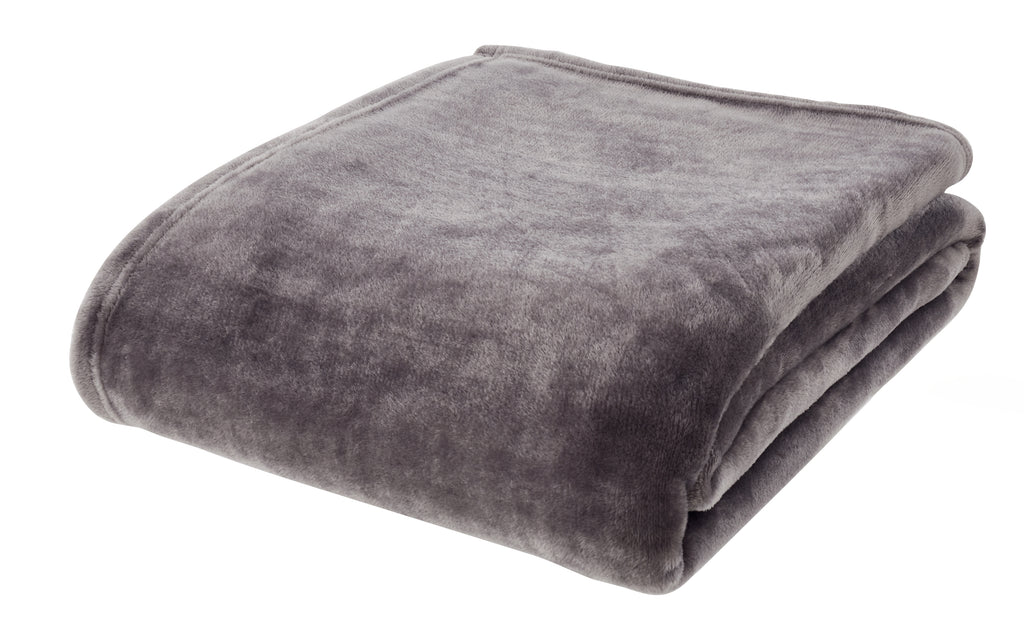 Catherine Lansfield Plain Raschel Velvet Touch 200cm x 240cm Throws