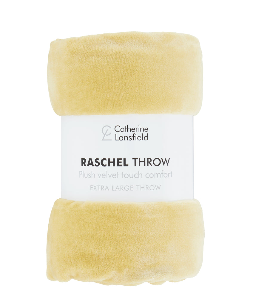 Catherine Lansfield Plain Raschel Velvet Touch 200cm x 240cm Throws