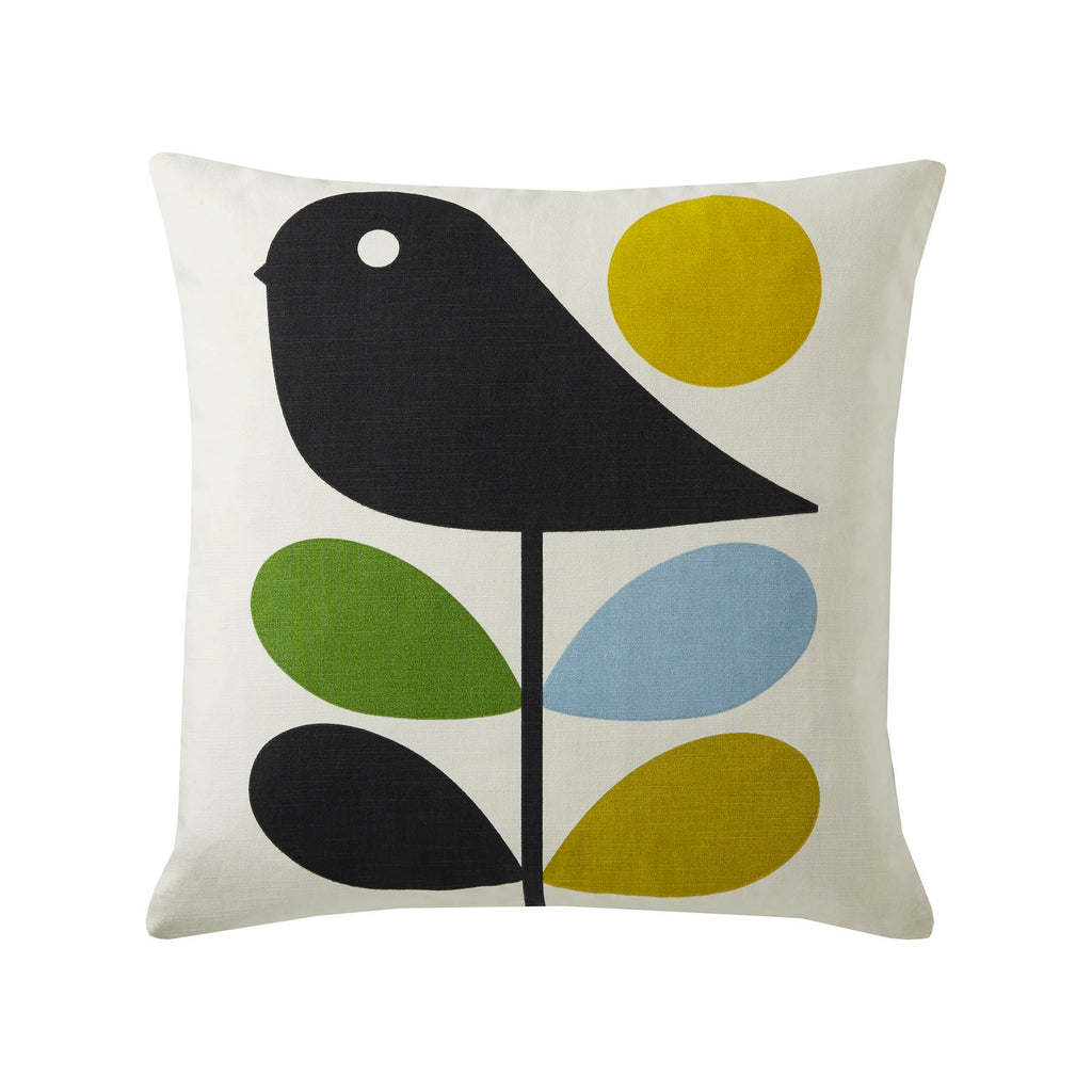 Early Bird Duck Egg 45cmx45cm Feather Filled Cushion by Orla Kiely
