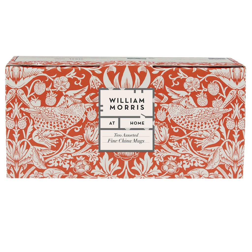 FG6864 William Morris at Home Useful & Beautiful Two Assorted Fine Bone China Mugs