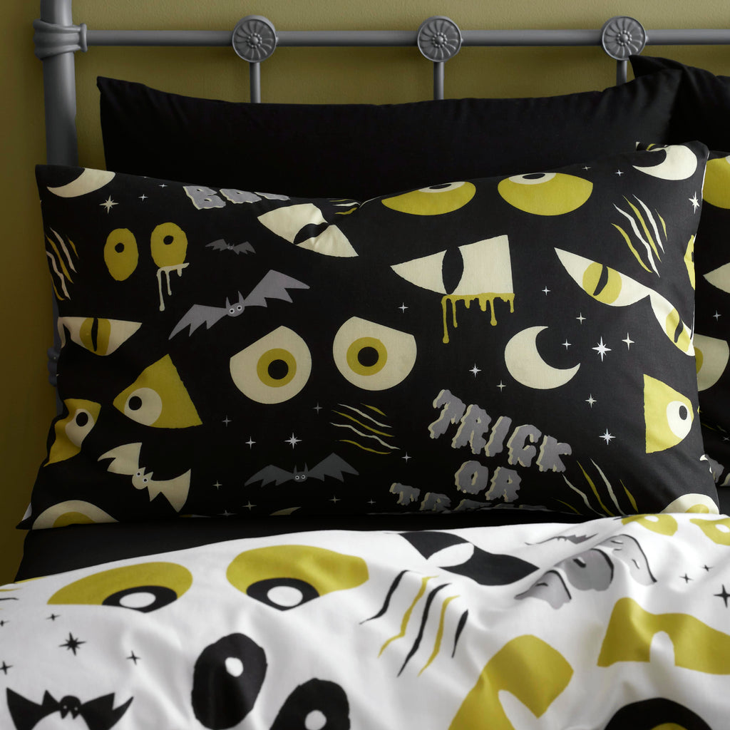 Bedlam Halloween Trick or Treat Glow Black Bedding