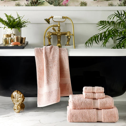 Paoletti Cleopatra 100% Combed Egyptian Cotton 600gsm Blush Towels