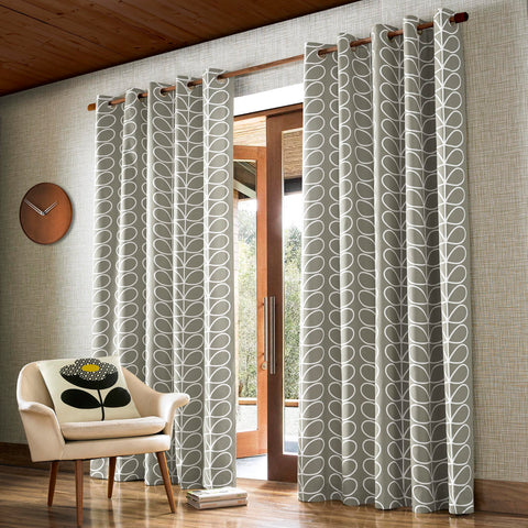 Orla Kiely Linear Stem Eyelet Curtains