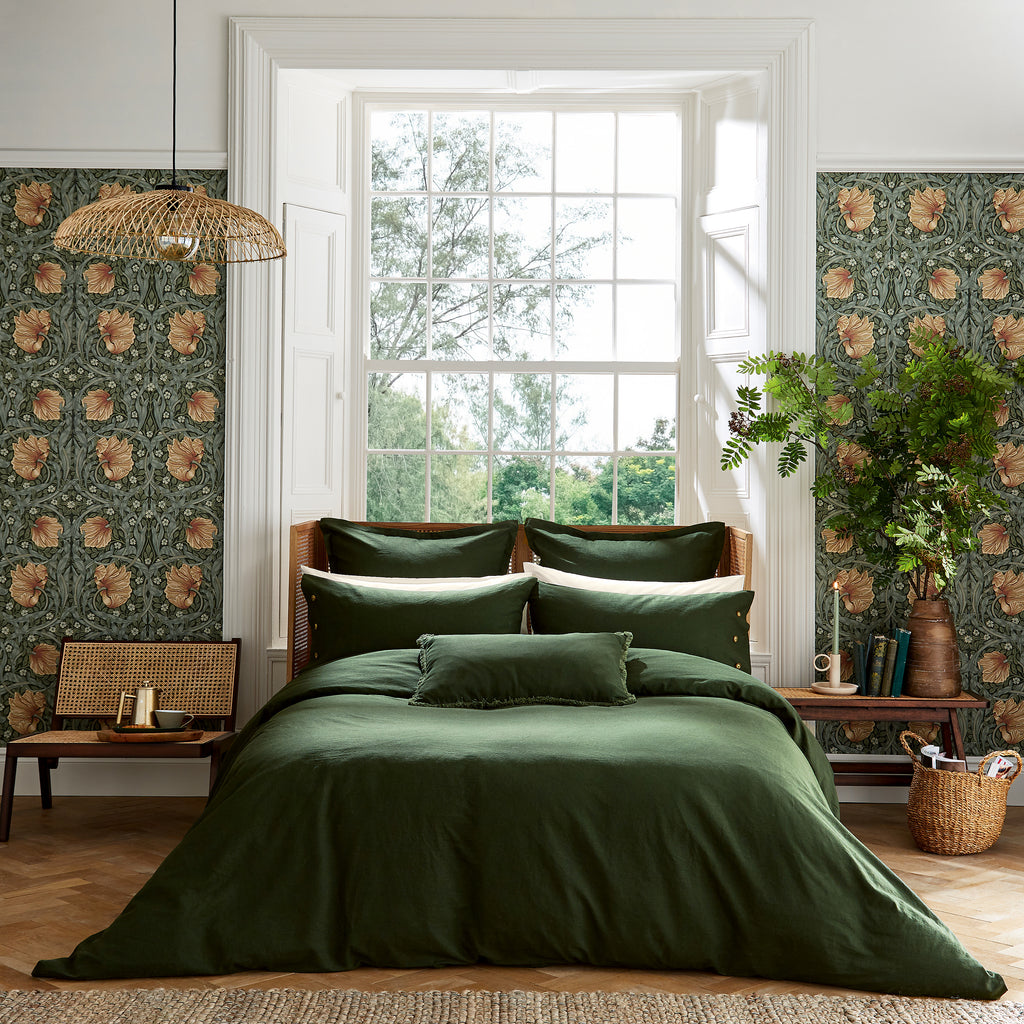 William Morris Linen Cotton Plain Dye Bedding*