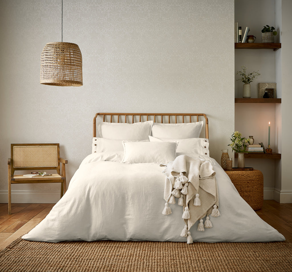 William Morris Pure Linen Cotton Plain Dye Bedding*