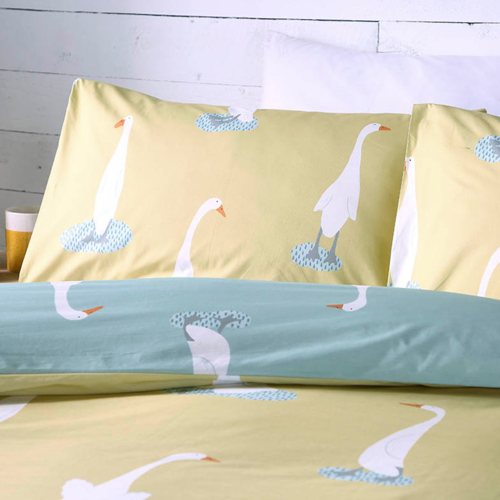 Fusion Bedding The Puddles Yellow Duvet Set