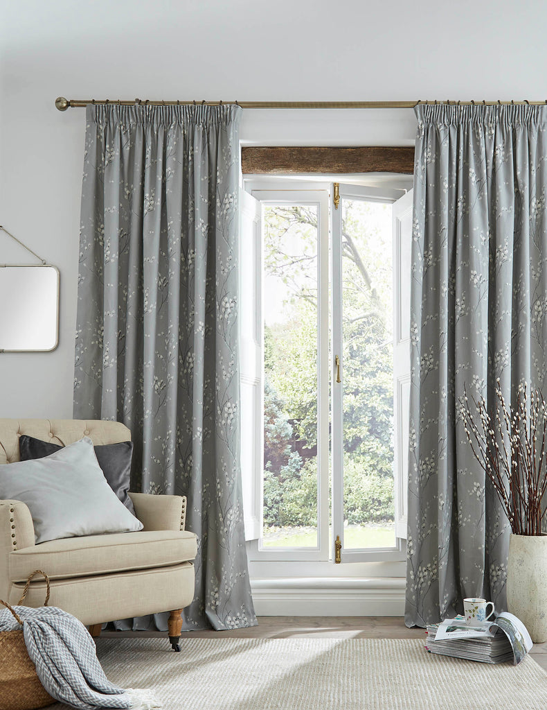 Laura Ashley Pussy Willow Lined Header Tape Curtains (ORDER ONLY)