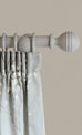 Laura Ashley Wooden Ribbed Ball Curtain Pole (ORDER ONLY)