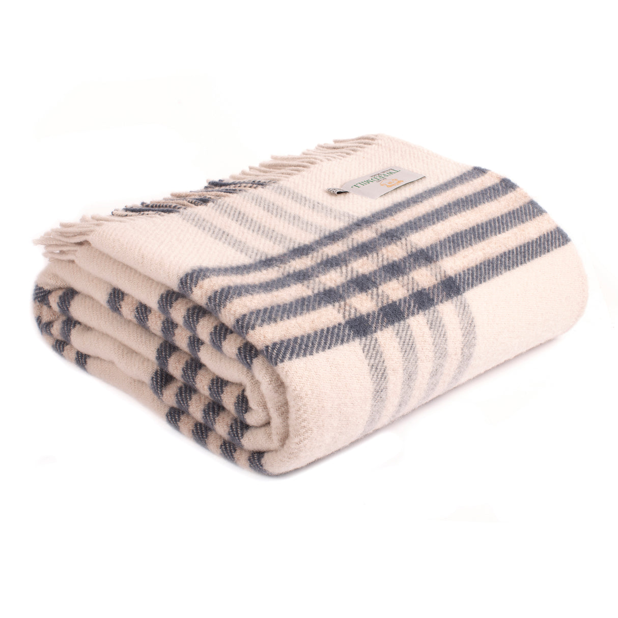 Tweedmill Hex Blue Slate 150cm x 240cm Throw