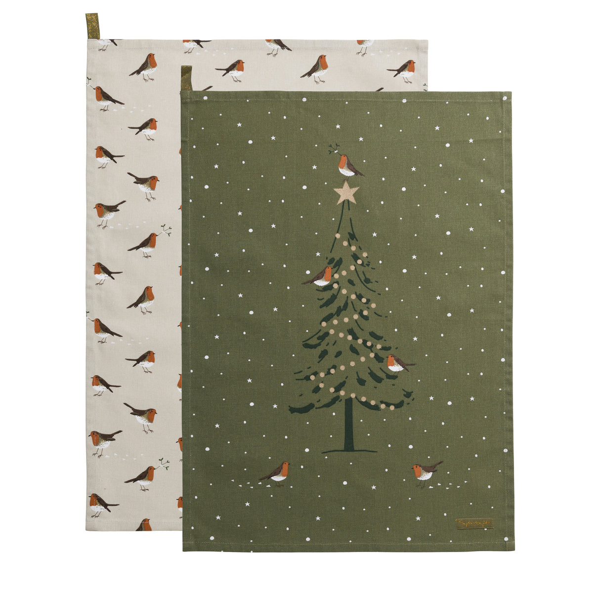 ALL101602 Sophie Allport Robin Tea Towel (Set of 2)