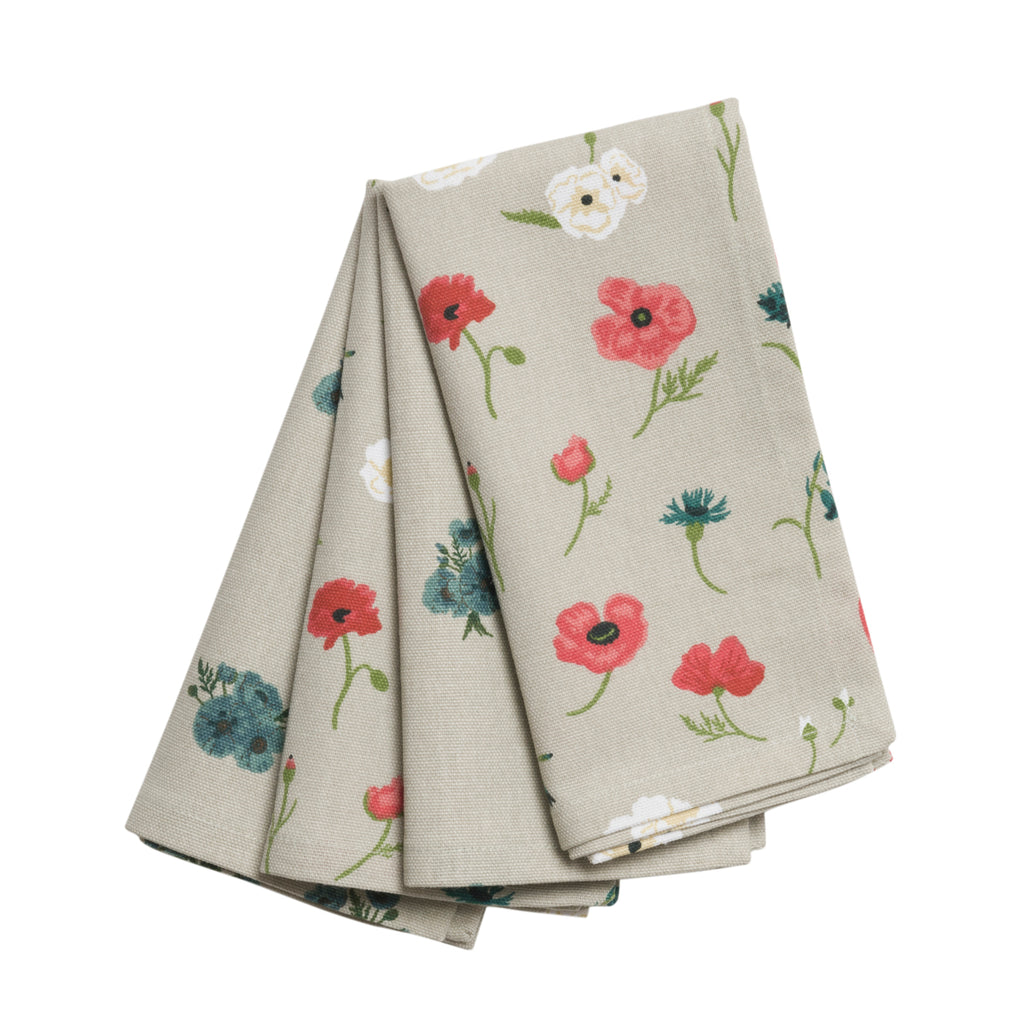 ALL103300 Sophie Allport Poppy Meadow Napkins (Set of 4)