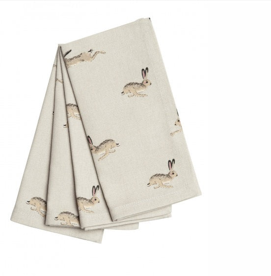 ALL25300 Sophie Allport Napkins Set Of 4 Hare
