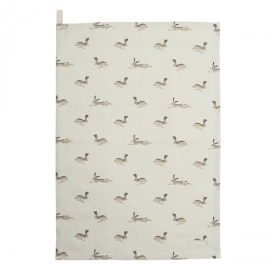 ALL25601 Sophie Allport Tea Towel Hare