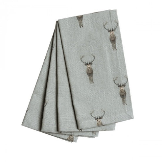 ALL29300 Sophie Allport Napkins (Set of 4) Highland Stag