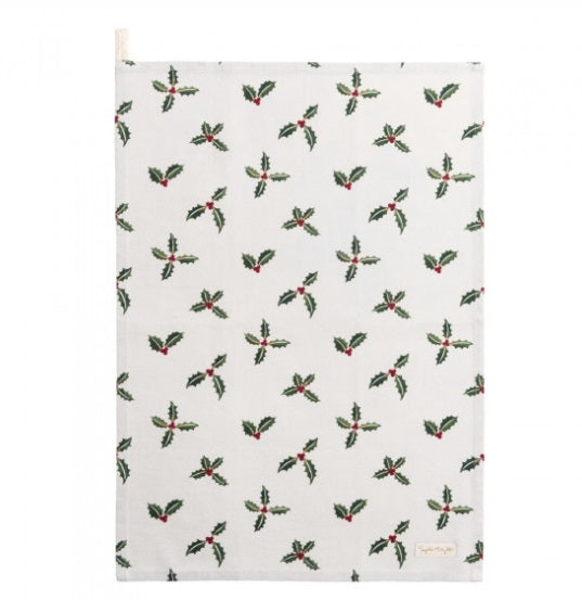 Sophie Allport ALL50601 Tea Towel Christmas Holly & Berry