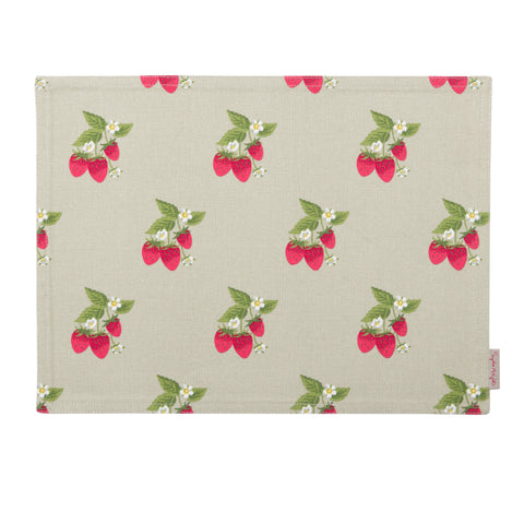 ALL97820 Sophie Allport Strawberries Fabric Placemat