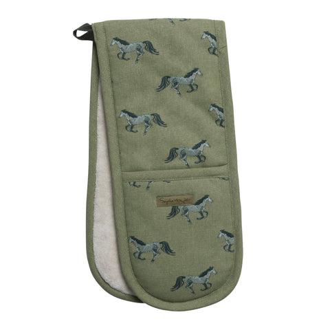 ALL99100 Sophie Allport Grey Horse Double Oven Glove
