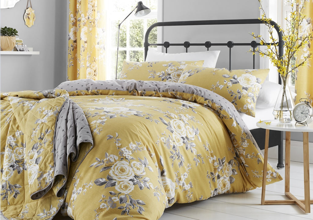 Catherine Lansfield Canterbury Ochre Bedding
