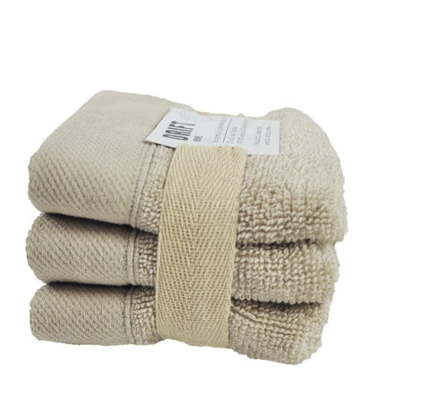 Drift Home Abode Eco 80% BCI Cotton/20% Recycled Polyester 600gsm Natural Towels