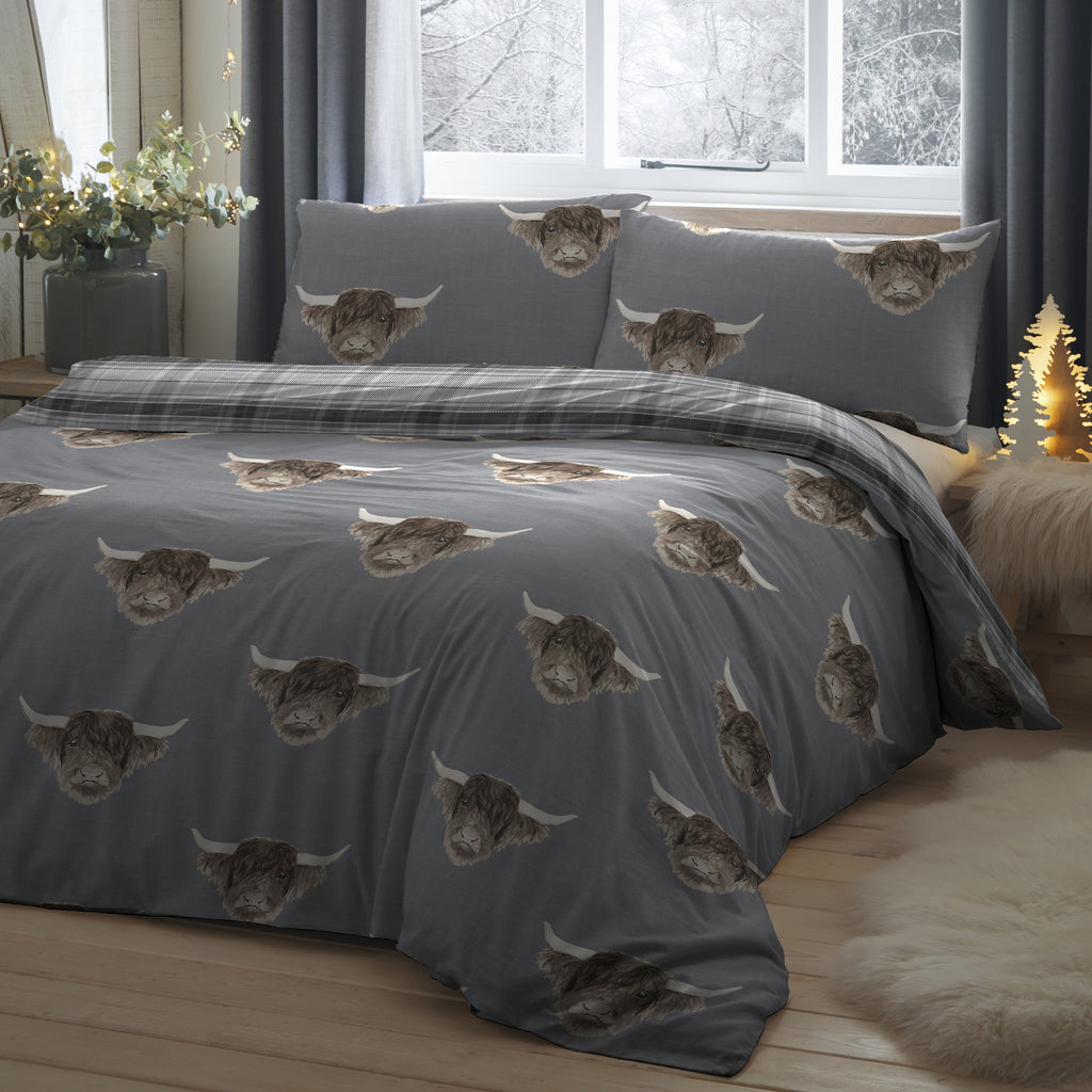 Fusion Bedding Highland Cow Duvet Set