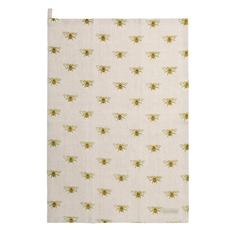 LIN36601 Sophie Allport Bees Linen Tea Towel