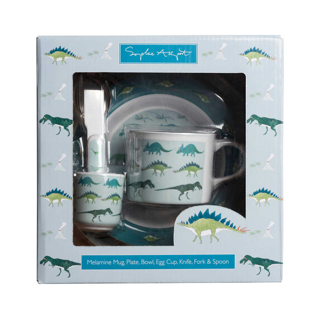 MCS4501 Sophie Allport Dinosaurs Childrens Melamine 7 Piece Set