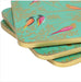 Sara Miller Bird Coasters Green Set of 6