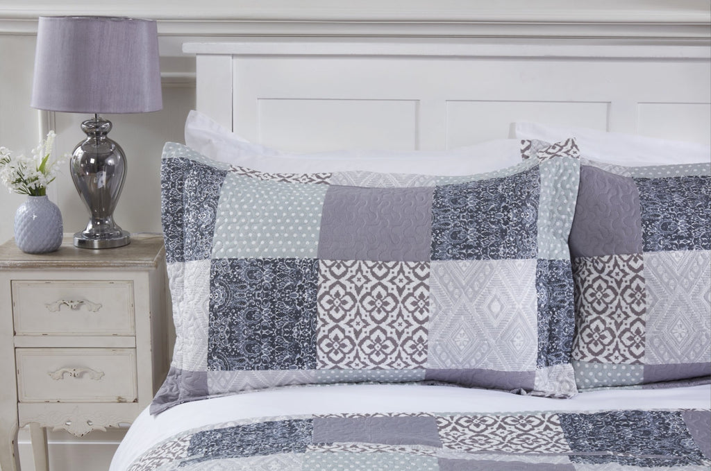 S Green & Sons Chiltern Blue Bedspread Set