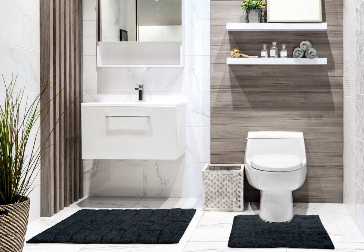 Waves 100% Cotton 2 Piece Bath Set
