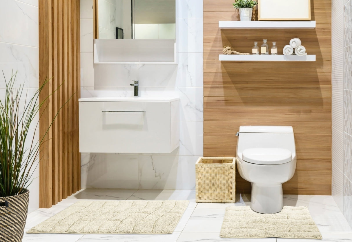 Waves 100% Cotton 2 Piece Bath Set