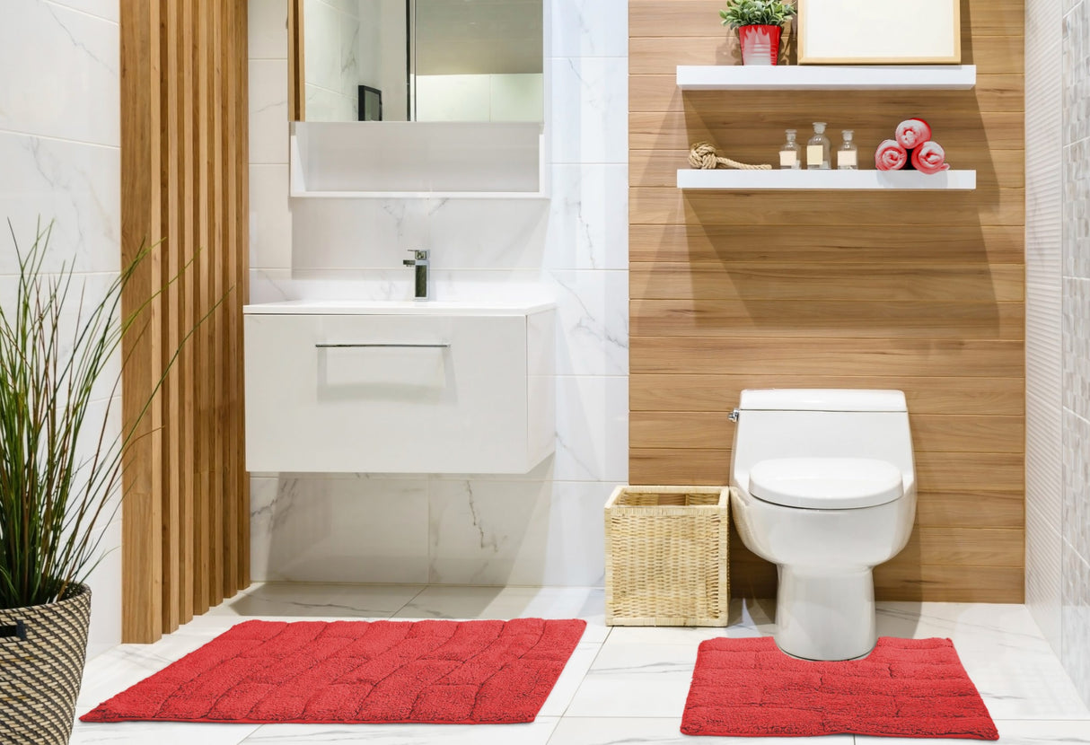 Waves 100% Cotton 2 Piece Bath Set