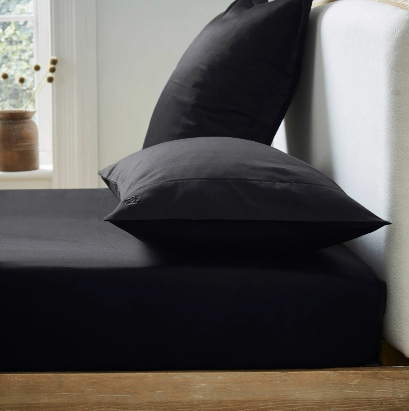 Ted Baker 250TC 100% BCI Cotton Sateen Black Sheets
