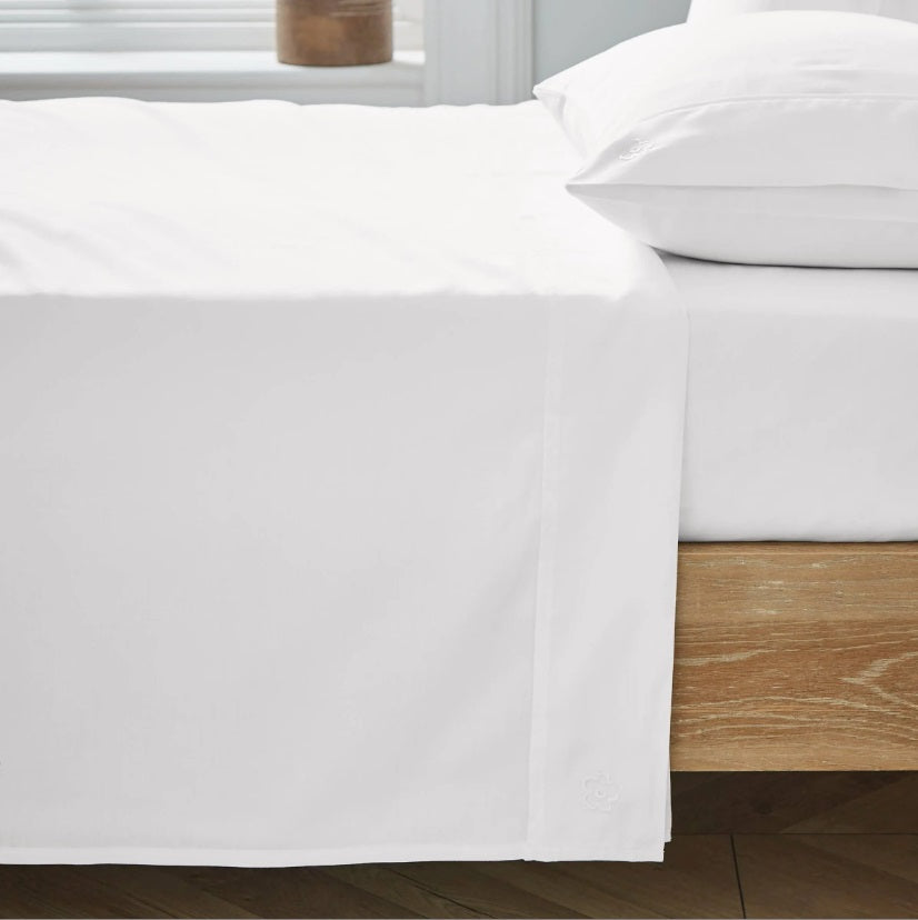 Ted Baker 250TC 100% BCI Cotton Sateen White Sheets