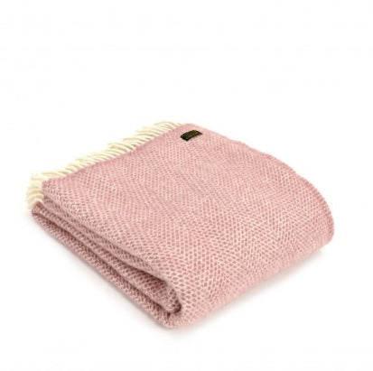 Tweedmill Beehive Dusky Pink 150x183cm Throw