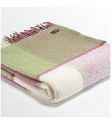 Tweedmill Block Check Raspberry 150x183cm Throw