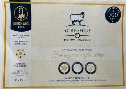 100% Yorkshire Wool Firm Pillow