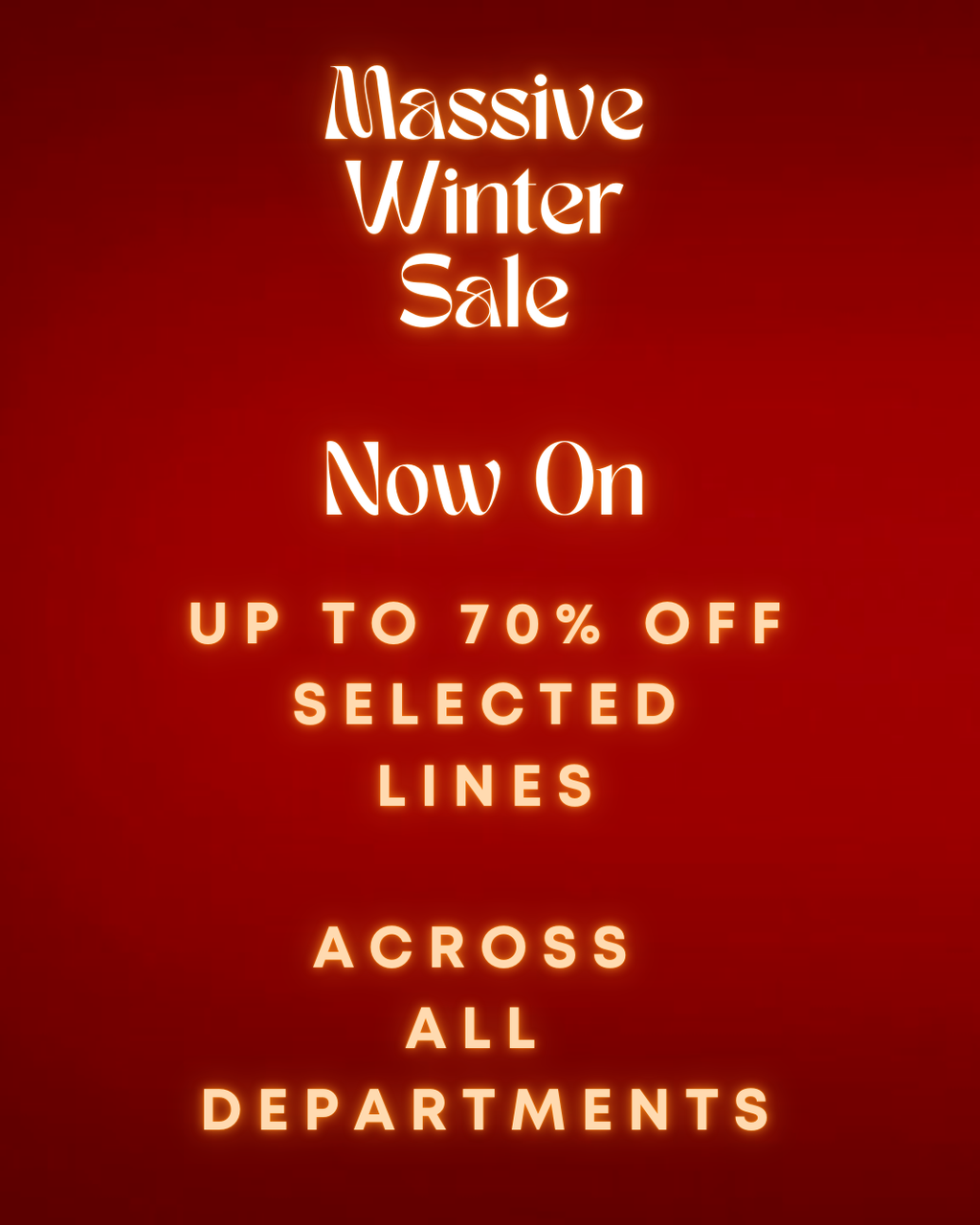 Winter Sale Now On !
