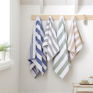 Bianca Reversible Stripe Jacquard 100% Cotton 600gsm Towels