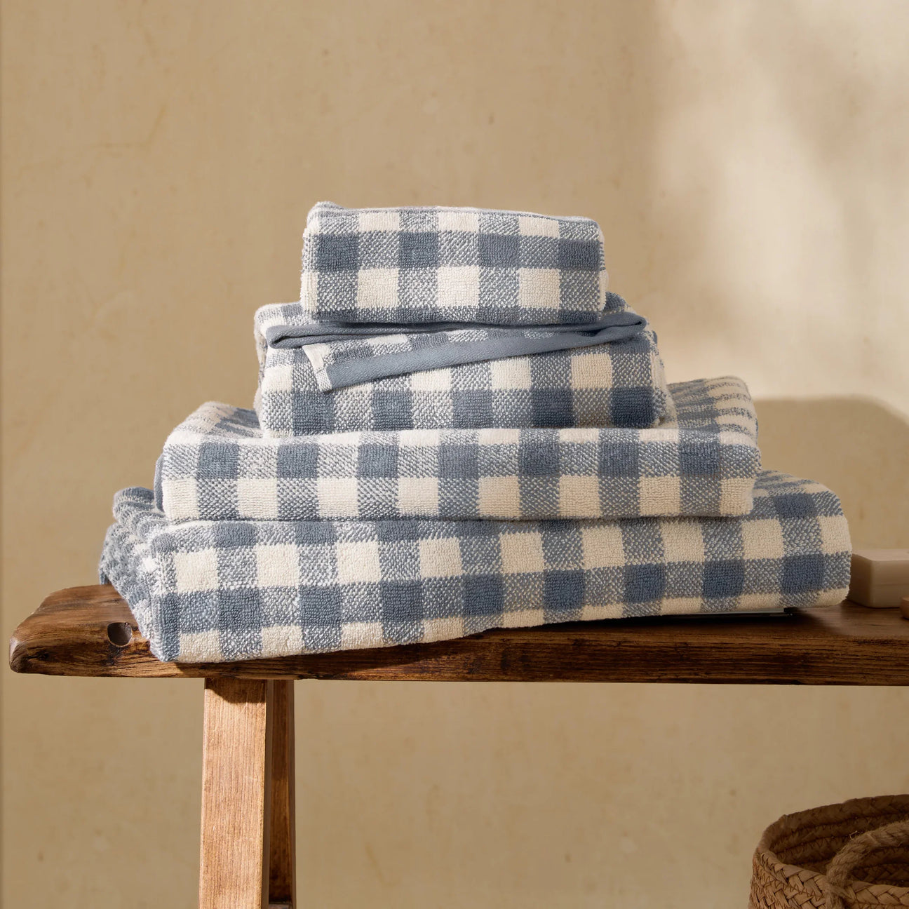 The Linen Yard Barton Gingham 100% Cotton Towels